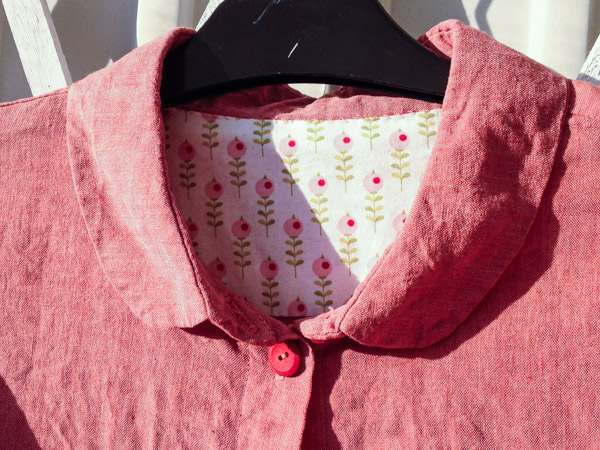 Peplum shirt linnen sewing